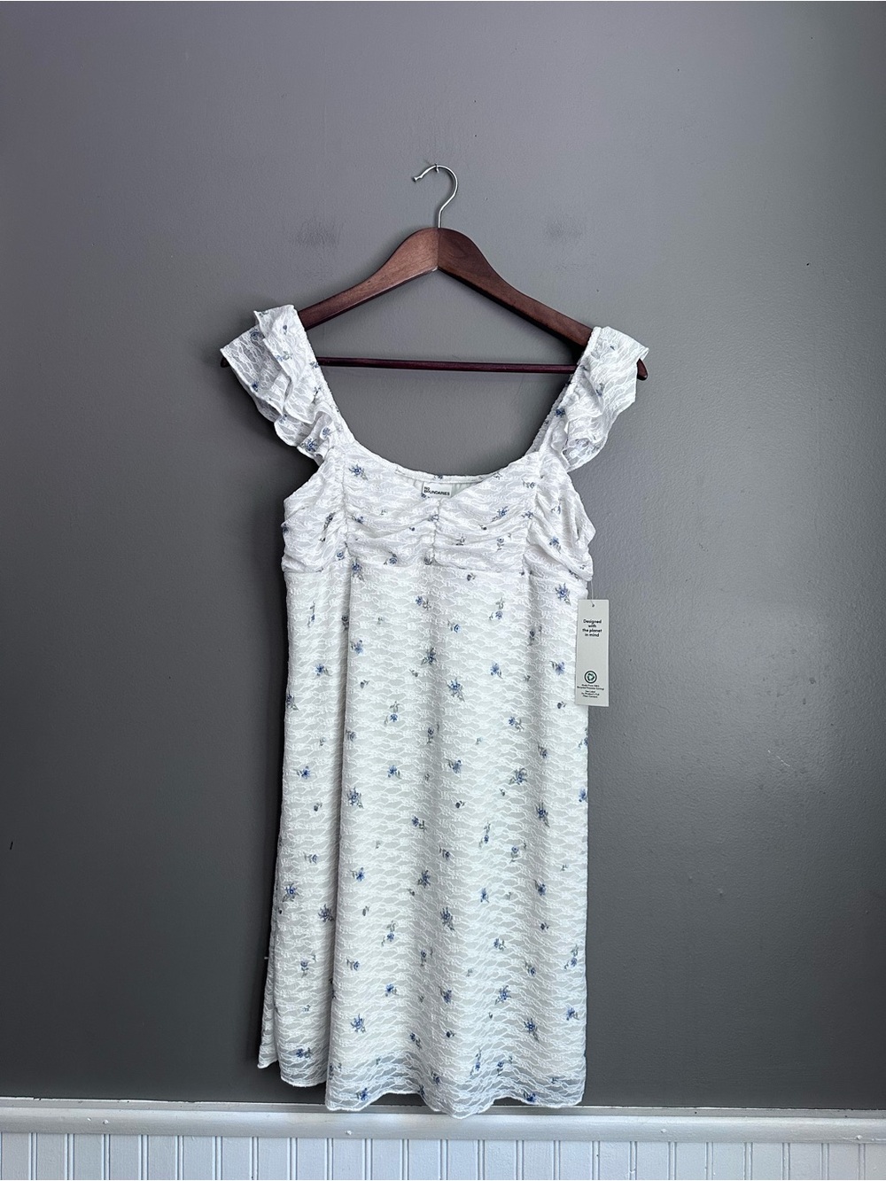No Boundaries Double Ruffle Ruched Mini Dress Women's Size M | XL - Picture 14 of 16